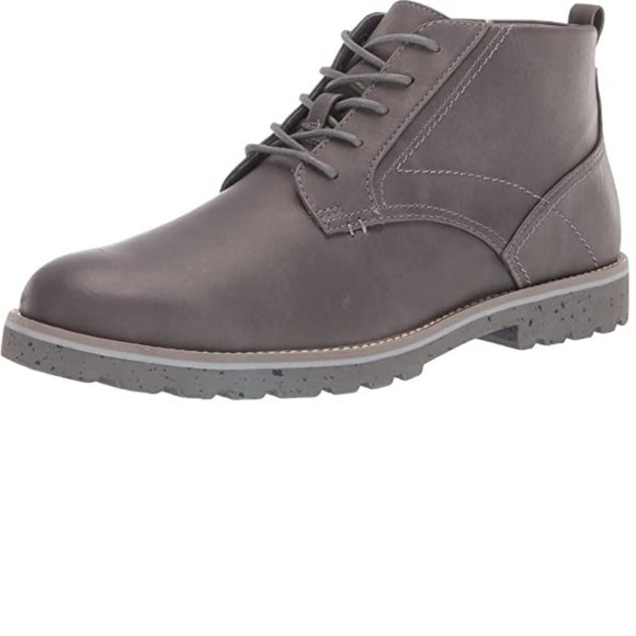 Mens Dr. Scholl\'s Lancer Faux Leather Casual Boots Size 10.5 12 13 Dark Gray NWT main image 6